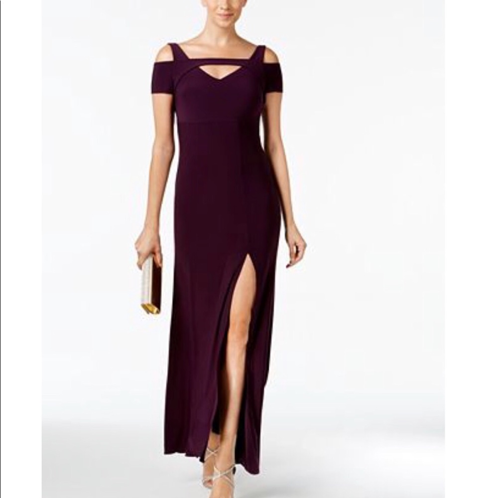 NWT Nightway Petite Cold-Shoulder Keyhole Gown 8P